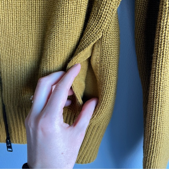 Athleta Gold Zip Sweater - Picture 3 of 6